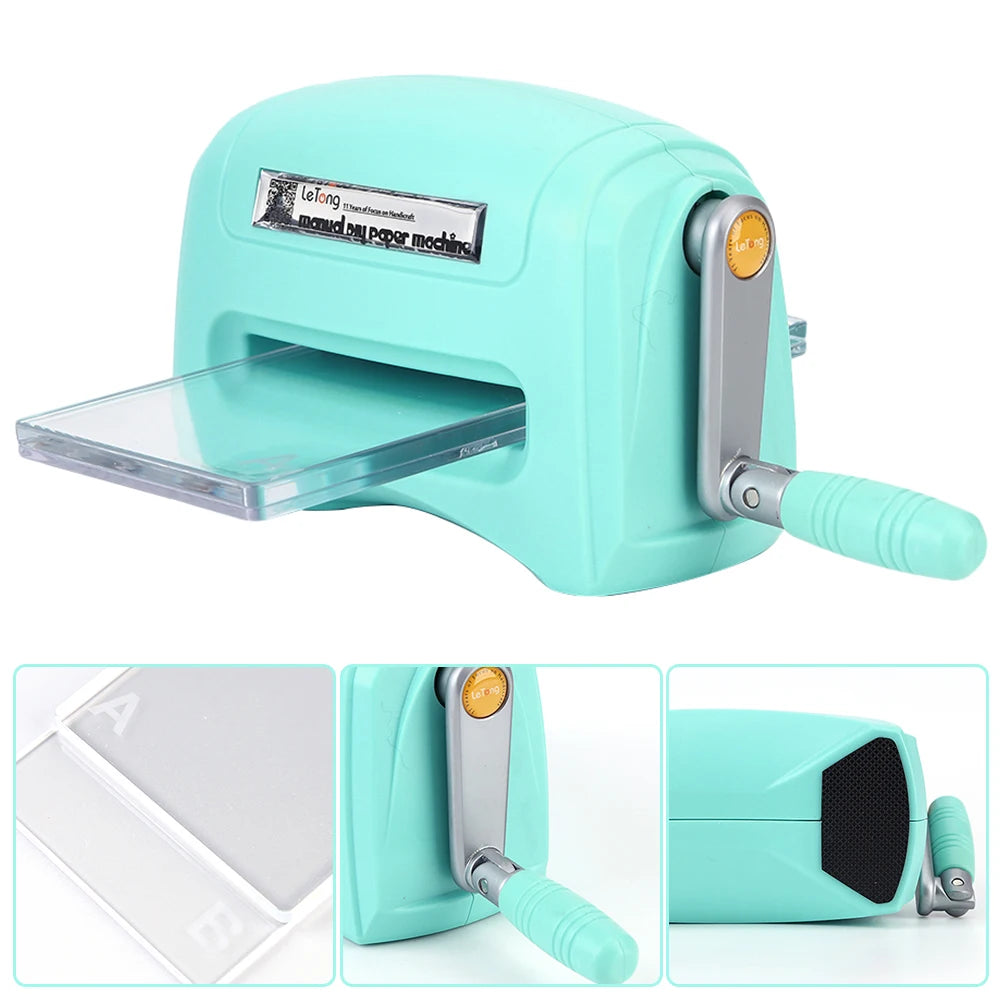Portable Scrapbook Die Cutter Machine Craft Tool with Plastic Backing Plate