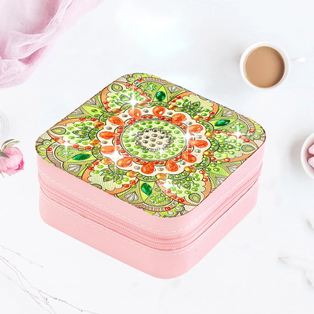 Flower 5D DIY Diamond Painting Storage, Jewelry Case Mosaic Set
