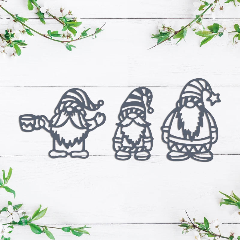 2024 Cutting Dies Gnome Santa Claus for Scrapbooking, Paper Card Making