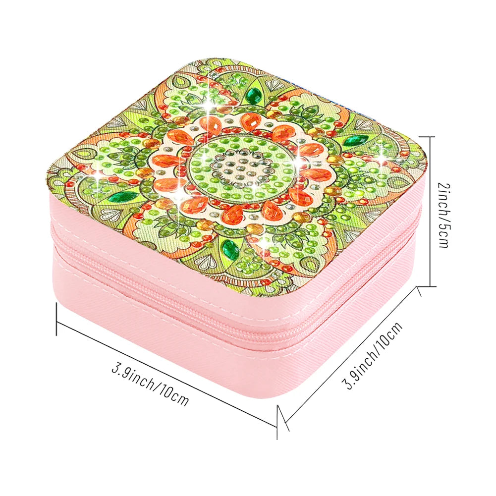 Flower 5D DIY Diamond Painting Storage, Jewelry Case Mosaic Set