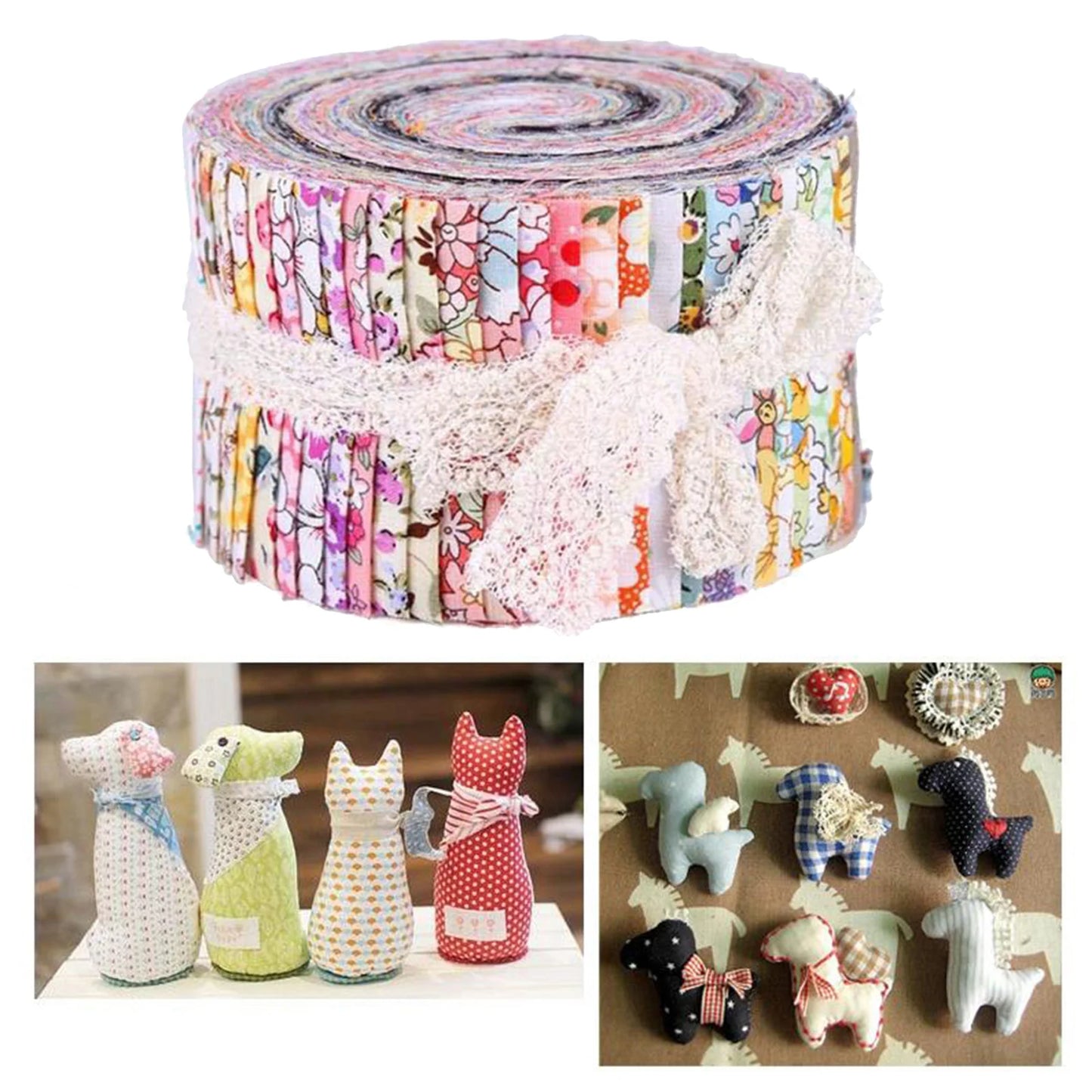 Jelly Rolls Cotton Fabric Strips Quilting or Sewing