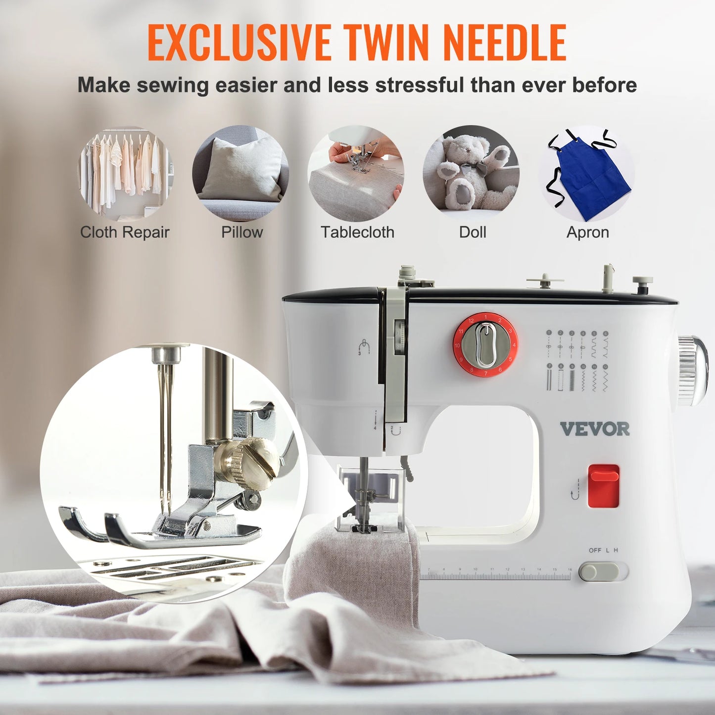 VEVOR Sewing Machine Portable