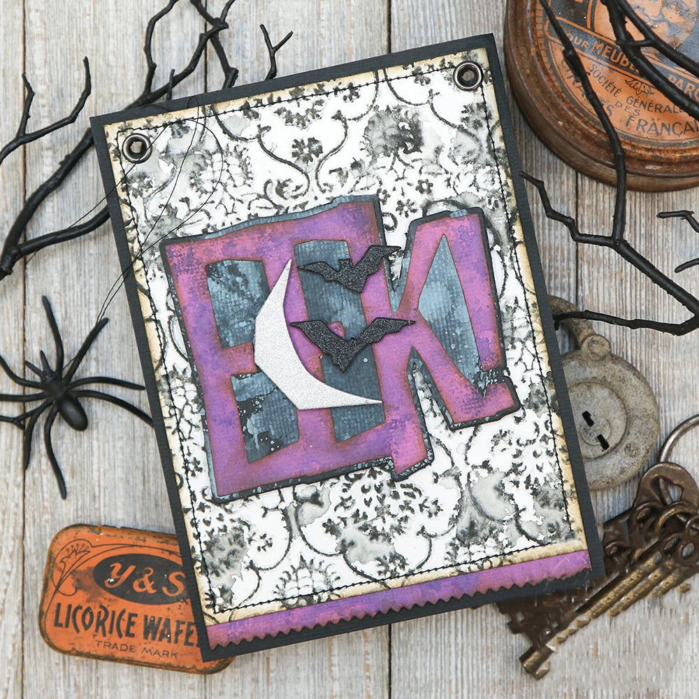 Ghost Town Halloween Pumpkin Night Silhouette Metal Cutting Dies Card Making Scrapbooking