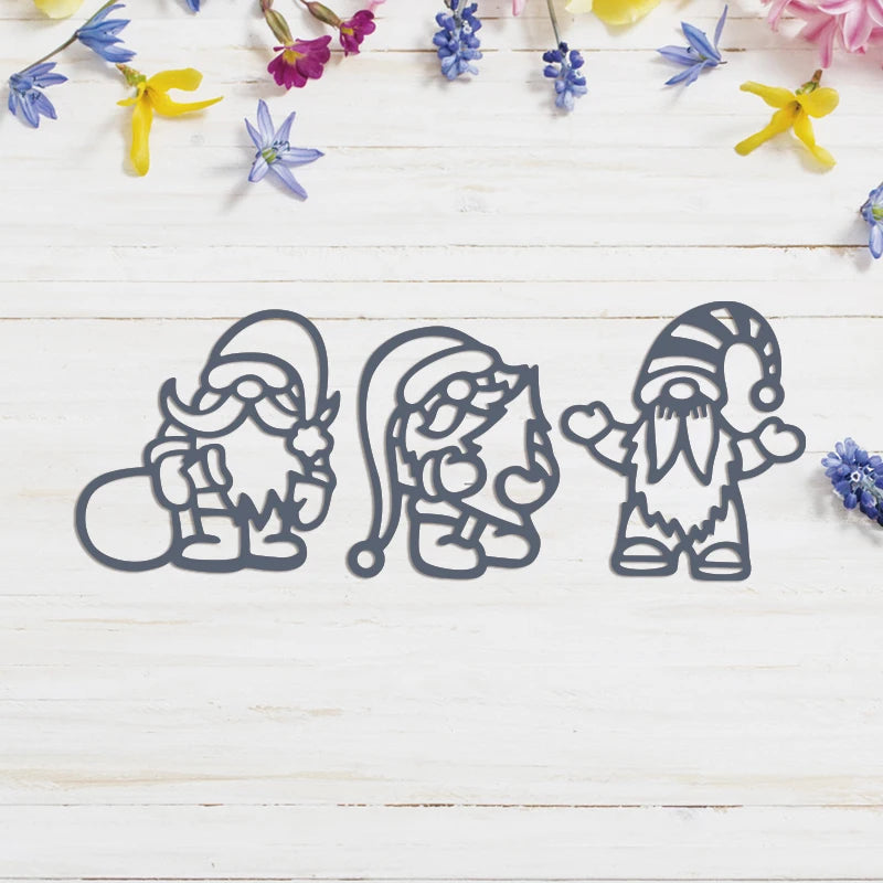 2024 Cutting Dies Gnome Santa Claus for Scrapbooking, Paper Card Making