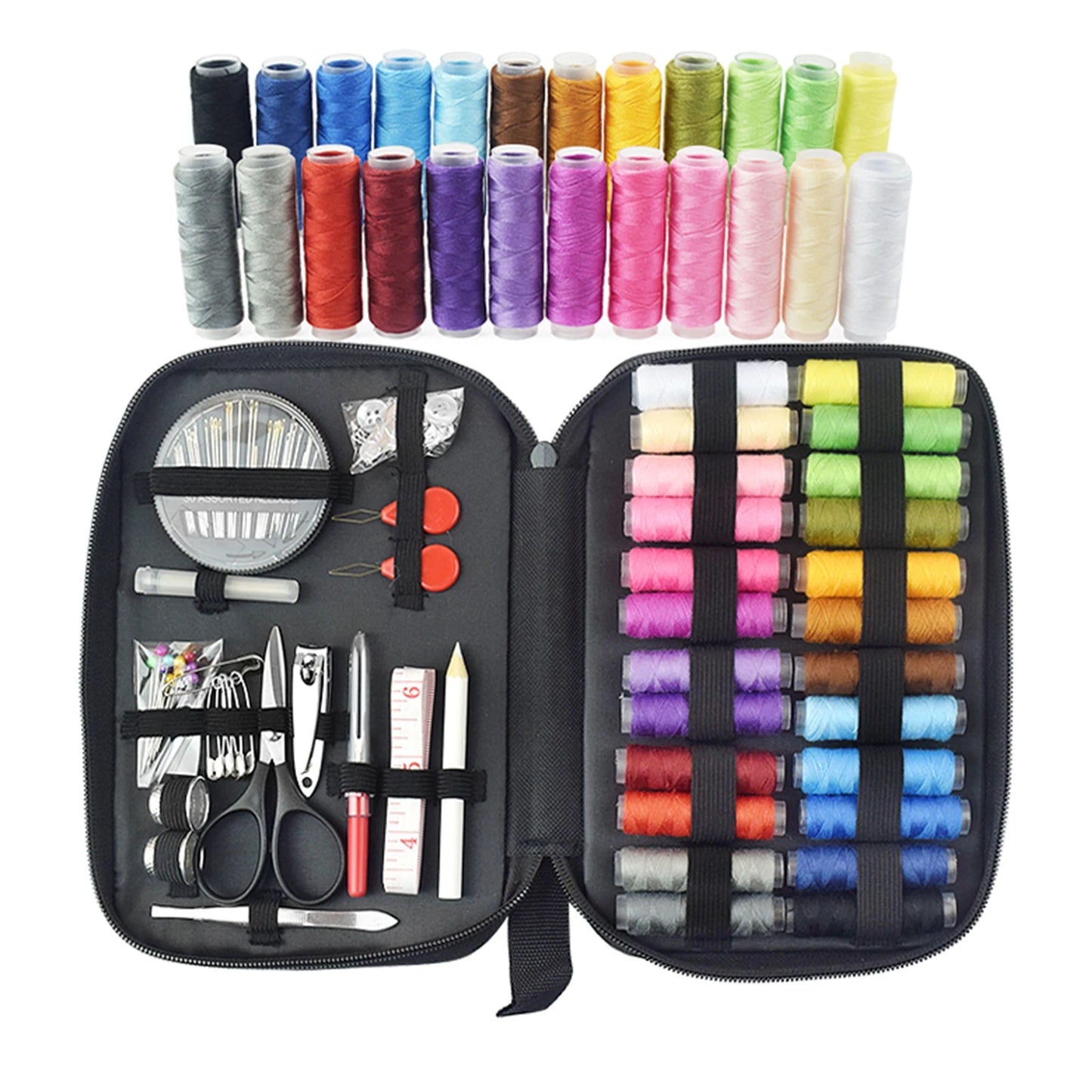 Sewing Accessories Kit, Repair Handmade, 24-Color Spools of Thread