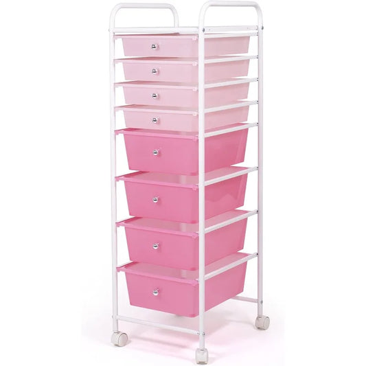 8 Drawer Rolling Storage Cart with Wheels