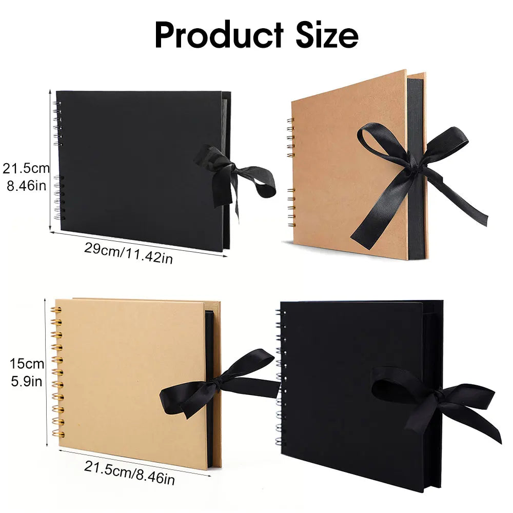 ZK20 80 Black Pages Memory Books DIY Craft Photo Albums