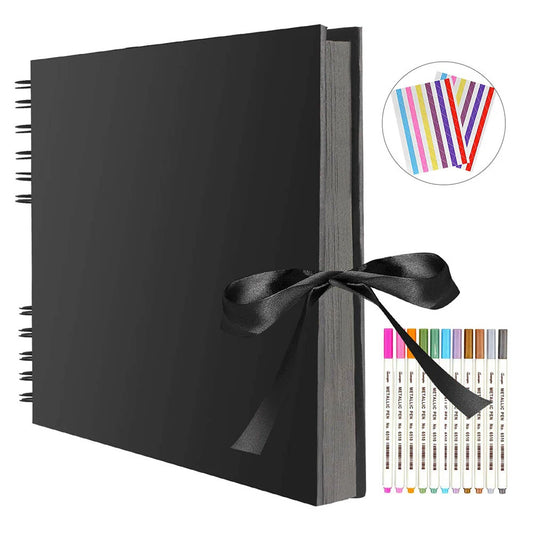 ZK20 80 Black Pages Memory Books DIY Craft Photo Albums