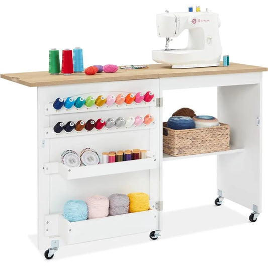 Sewing Table Multipurpose Craft Station & Side Desk, Compact Design