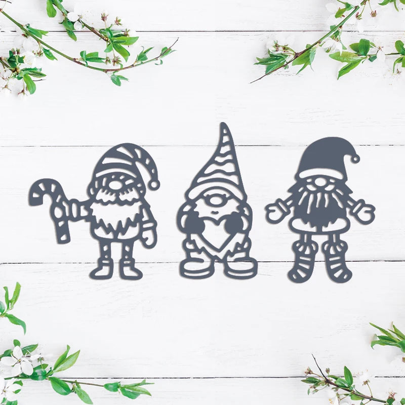 2024  Cutting Dies Gnome Santa Claus for Scrapbooking, Paper Card Making