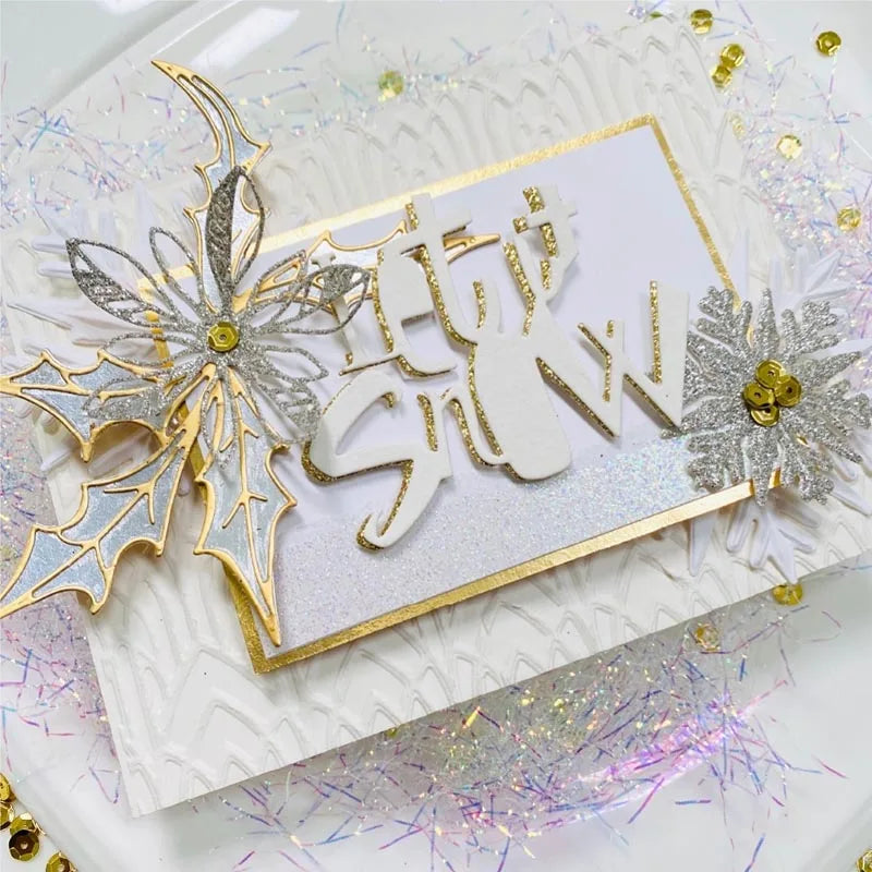 Let it Snow Hello Winter Cutting Dies Set For Scrapbooking Card Making