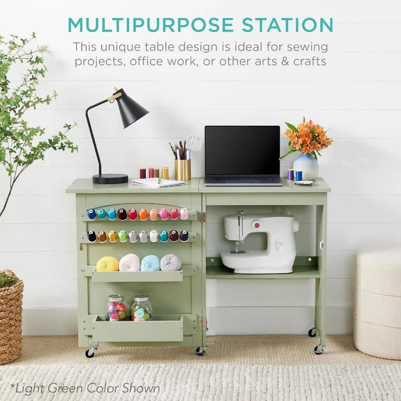 Sewing Table Multipurpose Craft Station & Side Desk, Compact Design