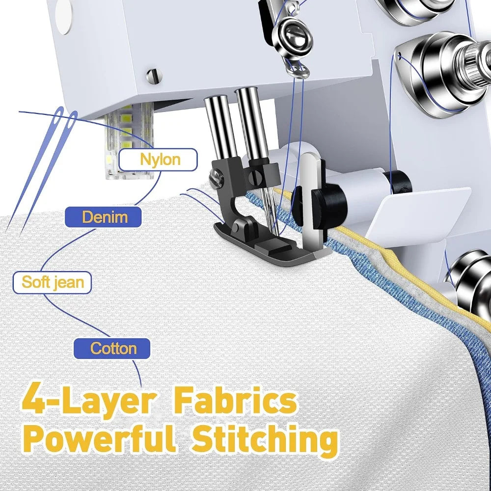 Serger Sewing Frame Overlock Machine with Accessories Kit