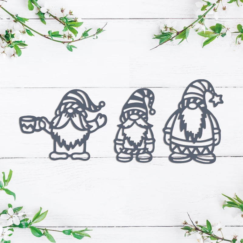 2024  Cutting Dies Gnome Santa Claus for Scrapbooking, Paper Card Making