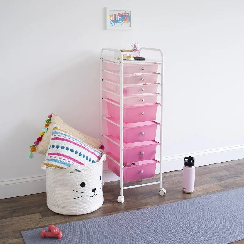 8 Drawer Rolling Storage Cart with Wheels