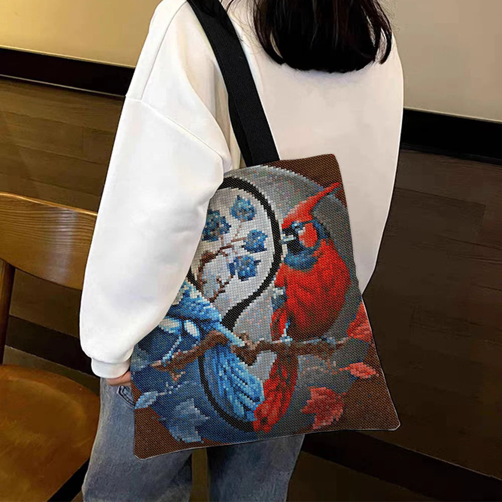 Embroidery Kit Canvas Tote Bag Personalized Bag Canvas Bag Bullfinch