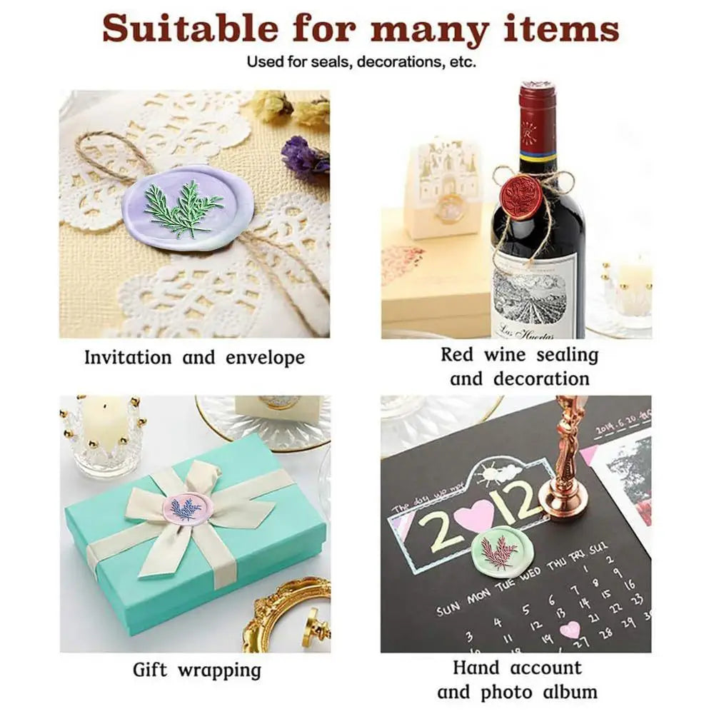 6pcs Flower Pattern Sealing Wax Stamp Envelope Seal Stamp Kit Letter Seals Wedding Invitations Wooden Handle For Crafting Envelo