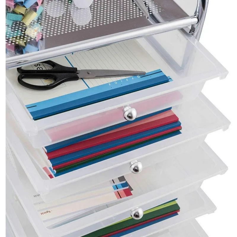 10 Drawer Storage Cart Rolling Cart File Scrapbook Paper Organizer