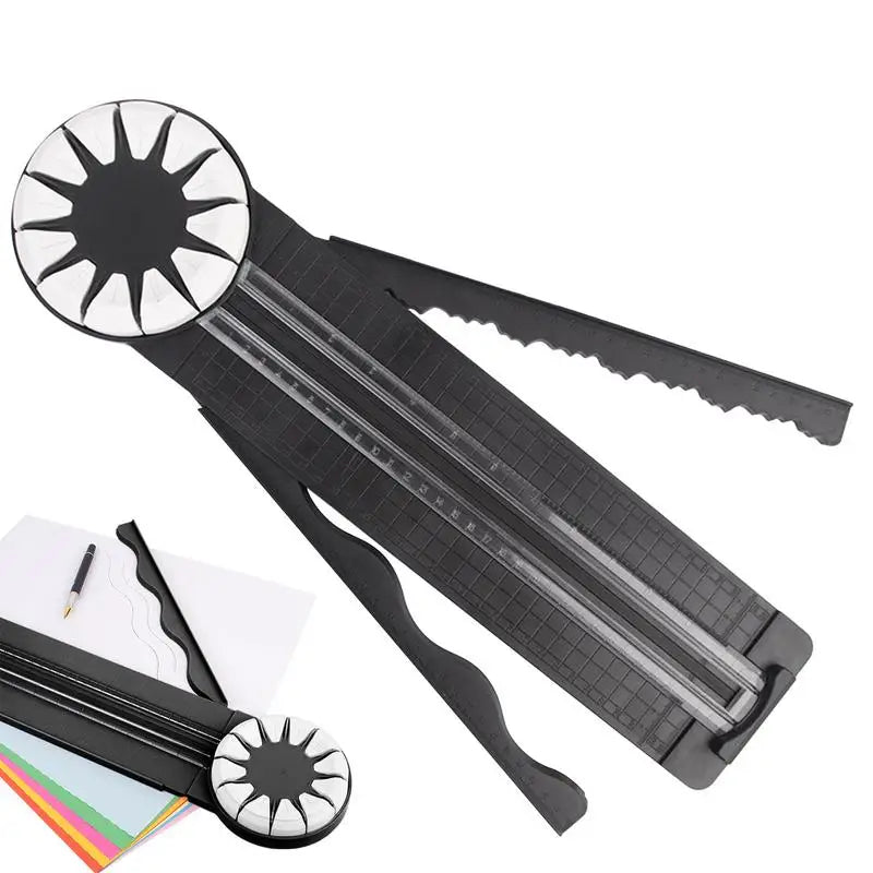 Paper Cutters For Crafting 12 In 1 Paper Wave Edges Cutting Tool Decorative Paper Cutting Tool With Measurements For Card Making