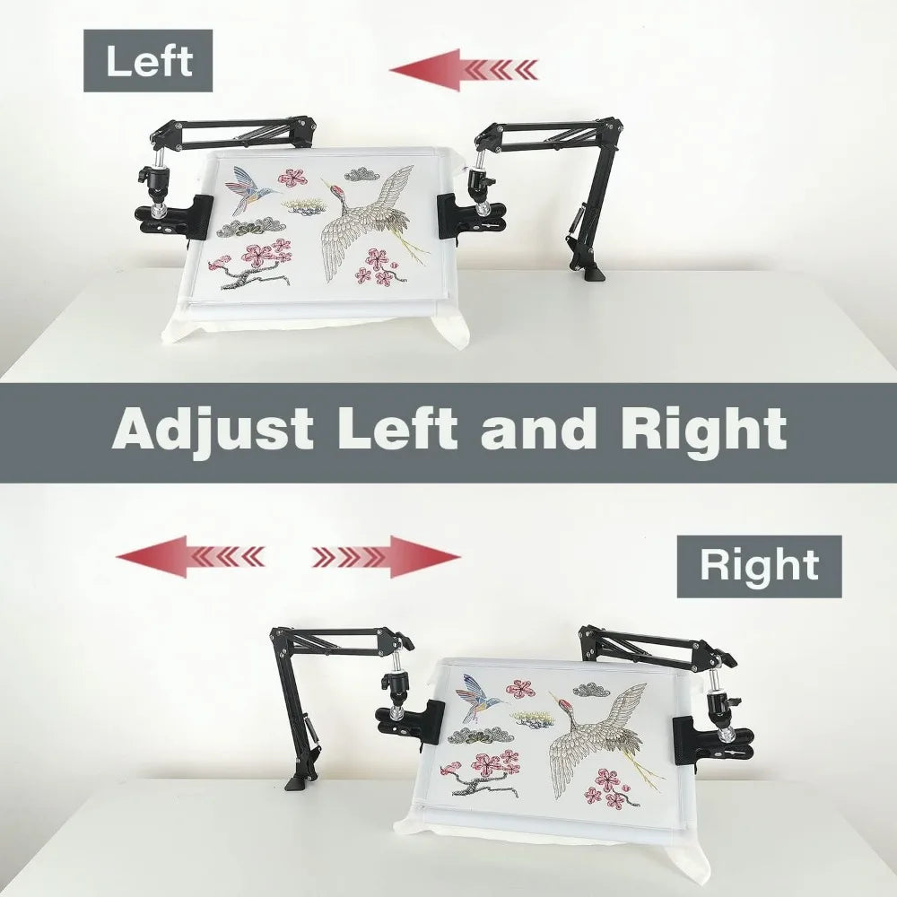 Embroidery Kit & Scroll Frame Stand Adjust Cross Stitch Frame Stand