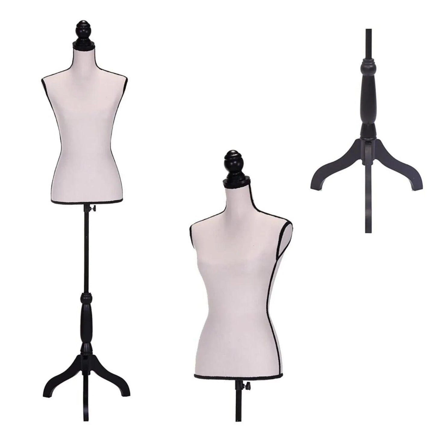 US Female Model Dress form, Human Torso, Adjustable Tripod Stand, Human Model