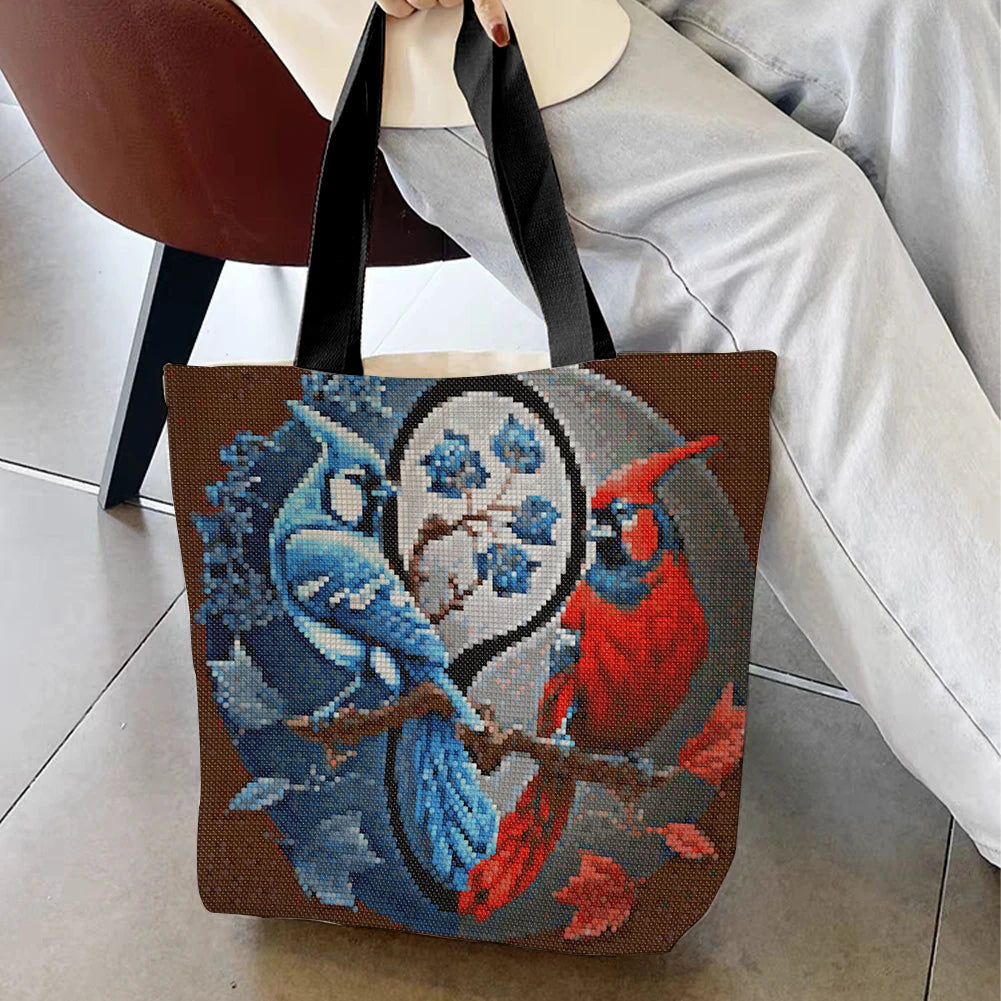 Embroidery Kit Canvas Tote Bag Personalized Bag Canvas Bag Bullfinch