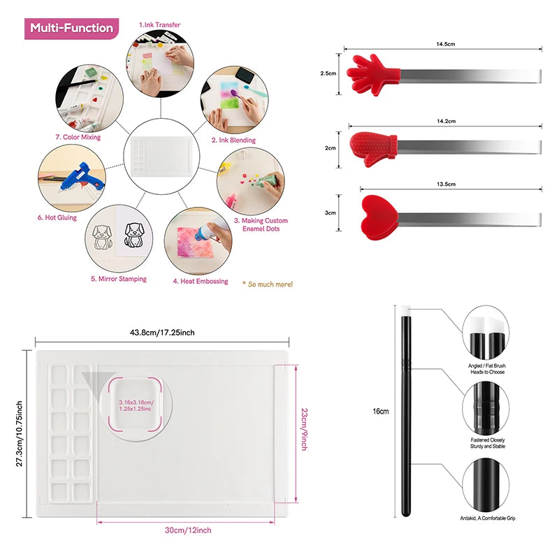 Heat Resistant Water Media Mat Craft Tongs