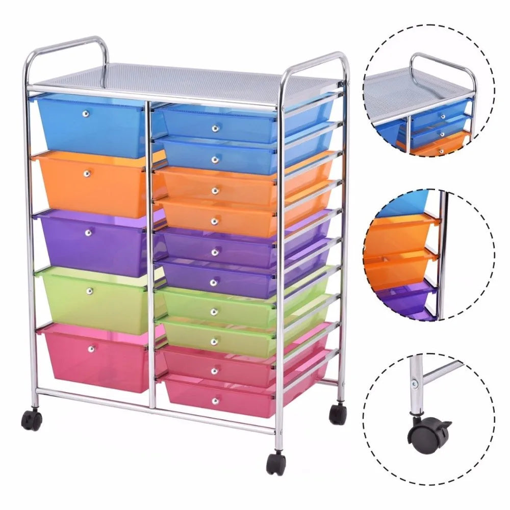 15 Drawer Rolling Storage & Organizer