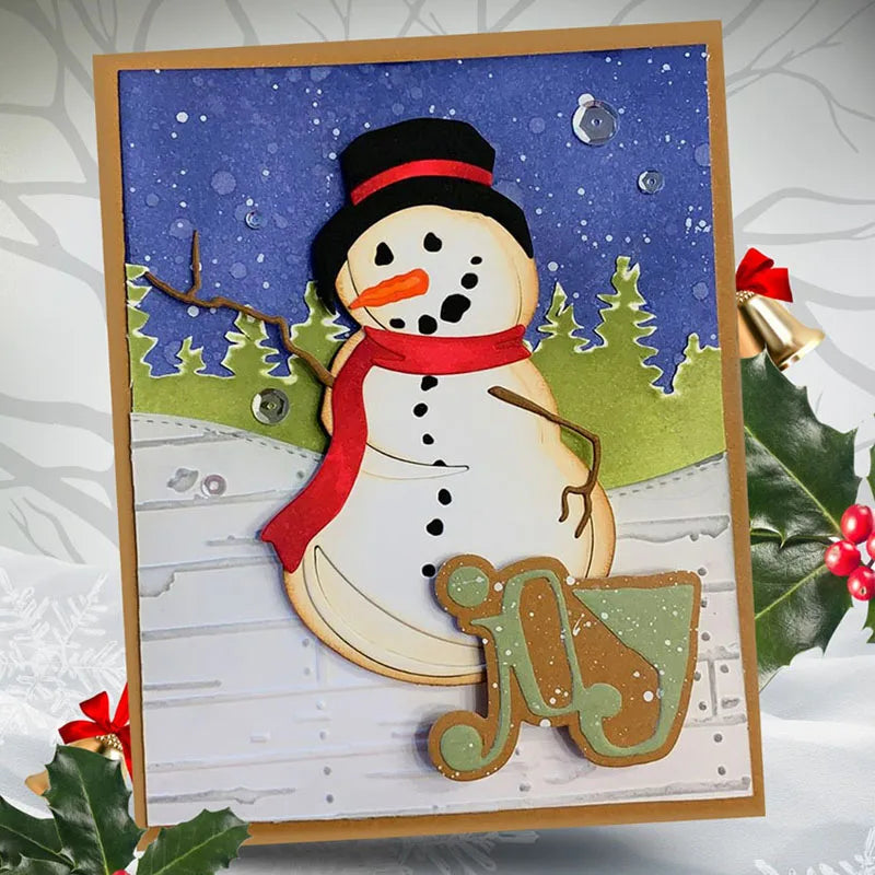 Let it Snow Hello Winter Cutting Dies Set For Scrapbooking Card Making