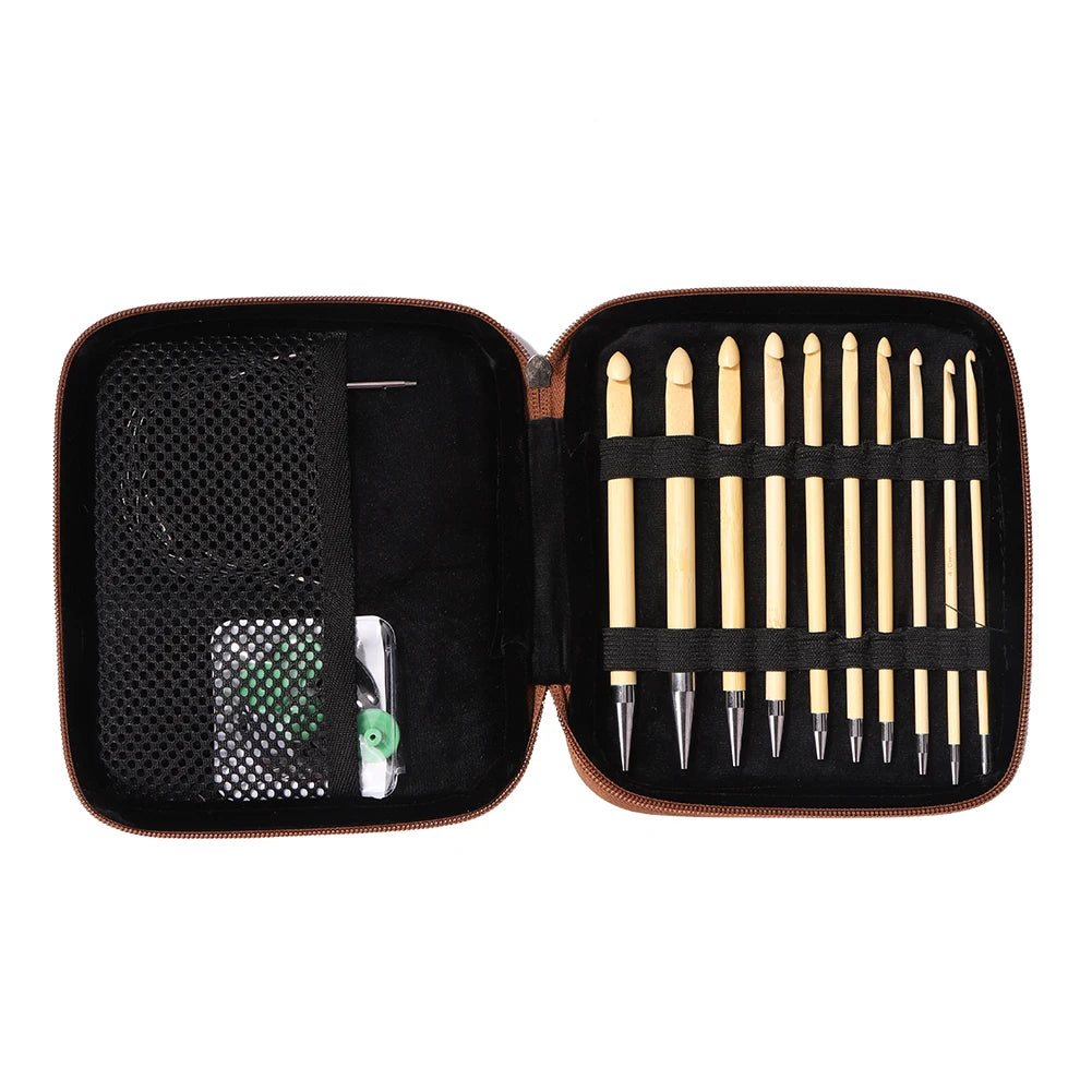 5pcs Needles Stitches Knitting Craft Case Crochet Weaving Tools