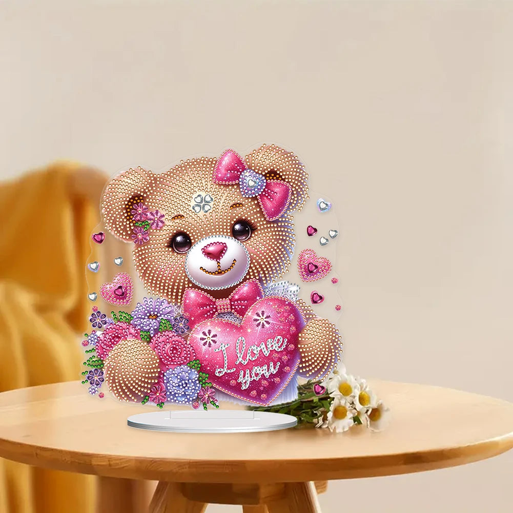 I Love You Bear DIY Diamond Painted