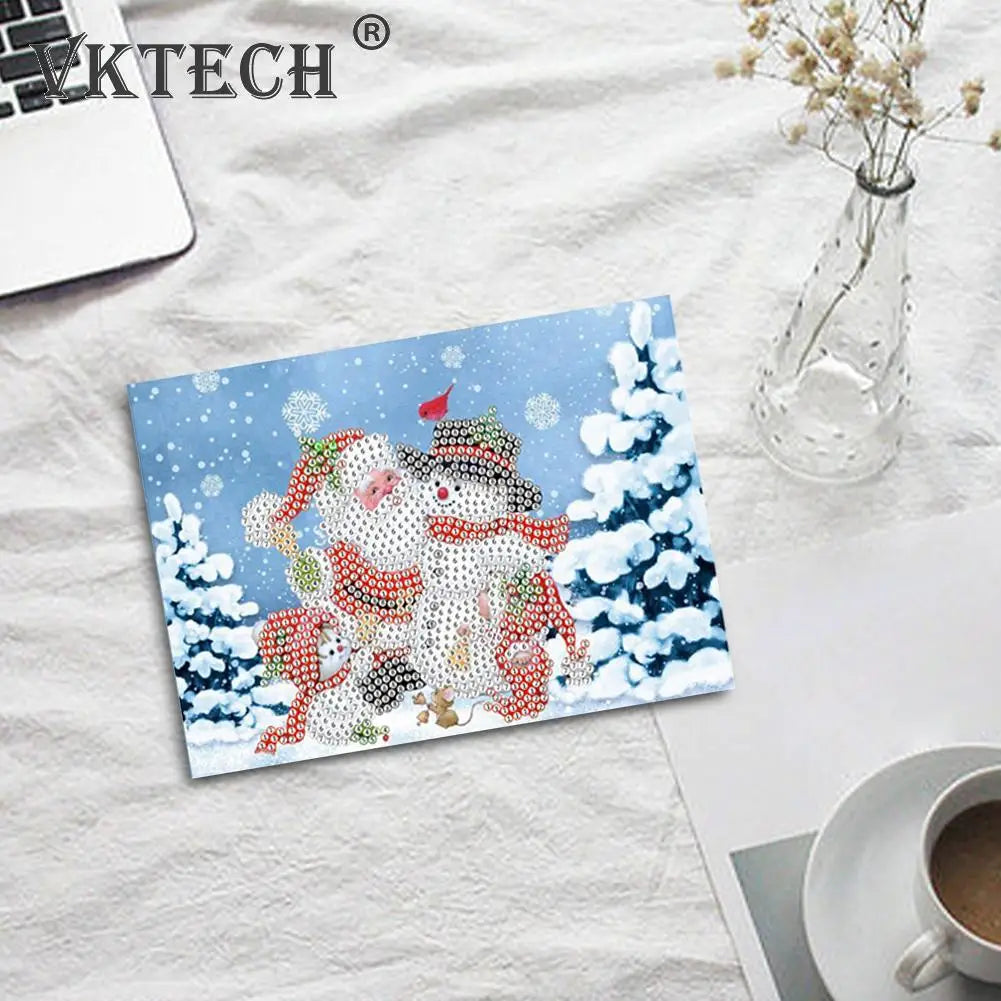 Christmas Diamond Painting DIY Greeting Cards Embroidery Greet Cards