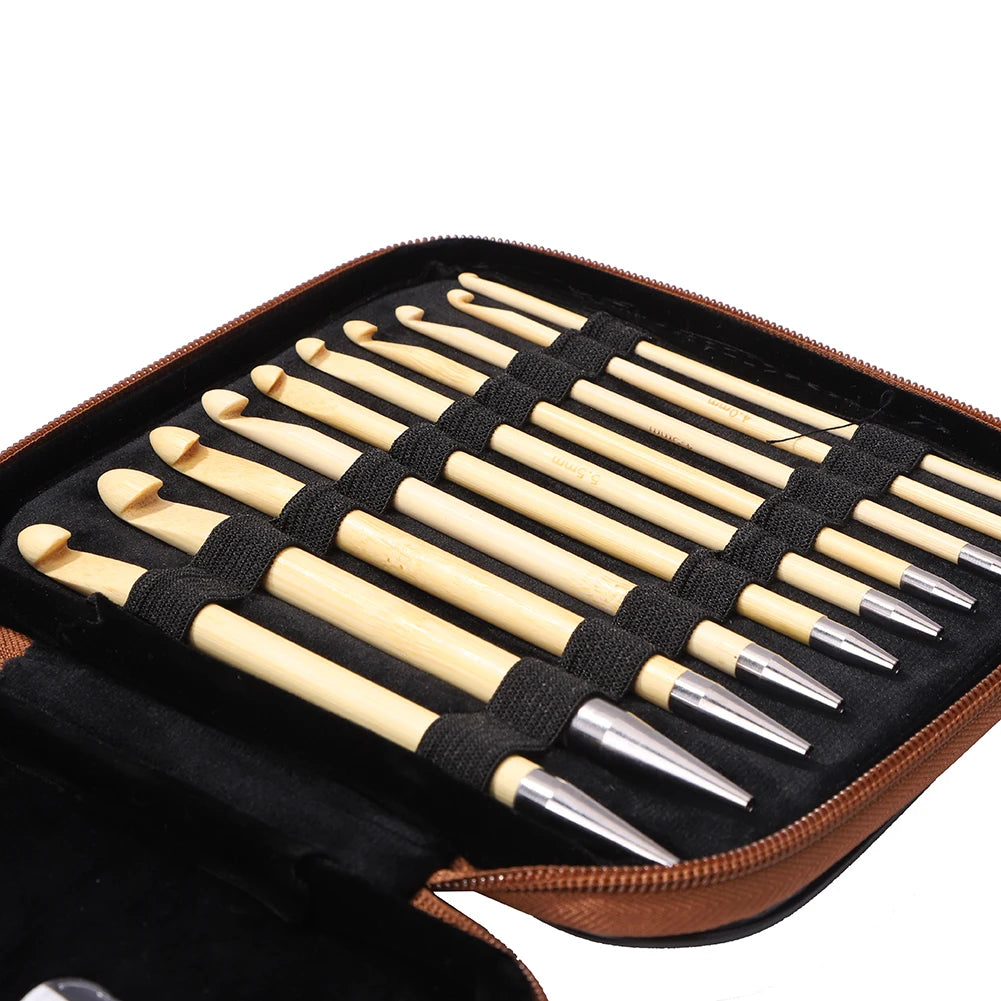 5pcs Needles Stitches Knitting Craft Case Crochet Weaving Tools