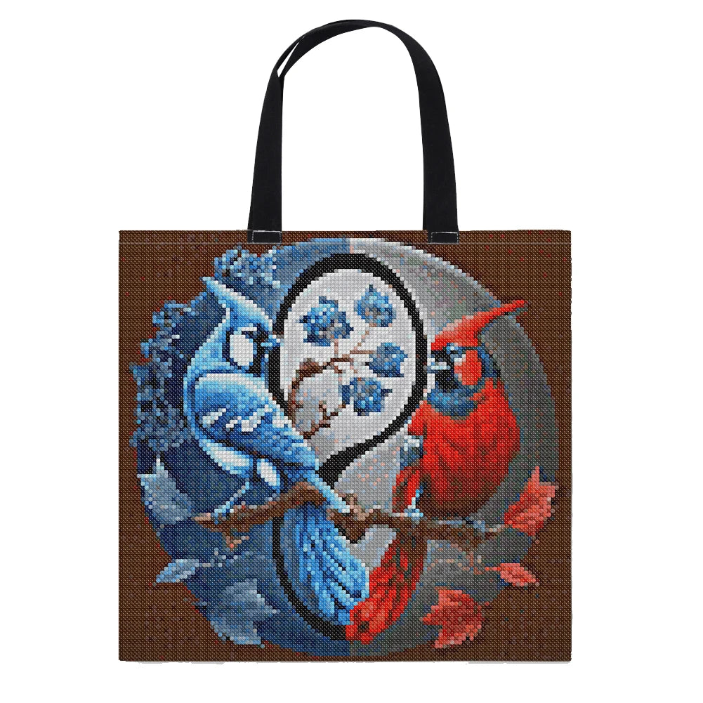 Embroidery Kit Canvas Tote Bag Personalized Bag Canvas Bag Bullfinch