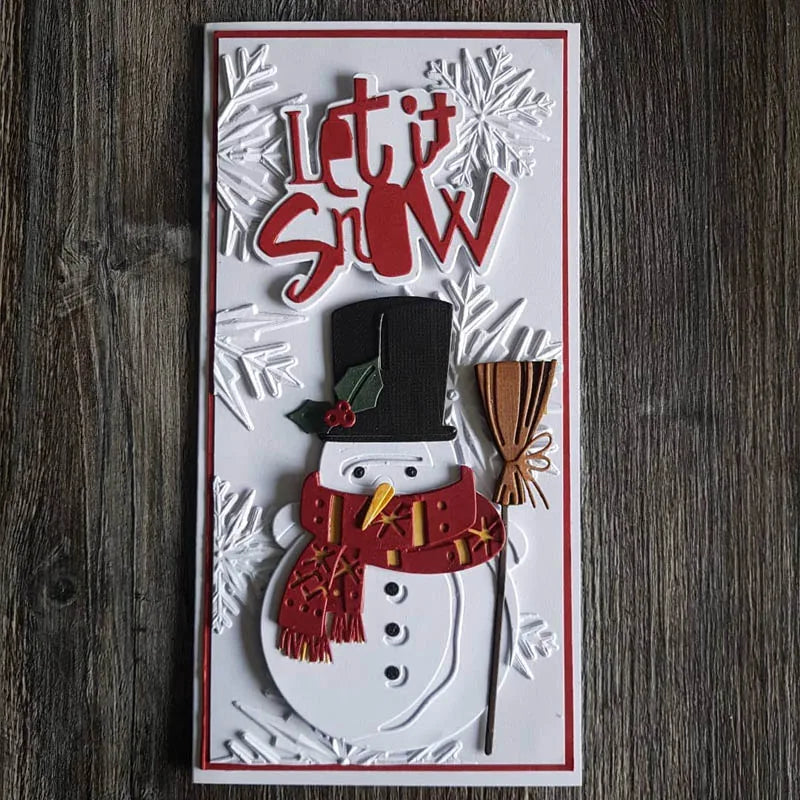 Let it Snow Hello Winter Cutting Dies Set For Scrapbooking Card Making