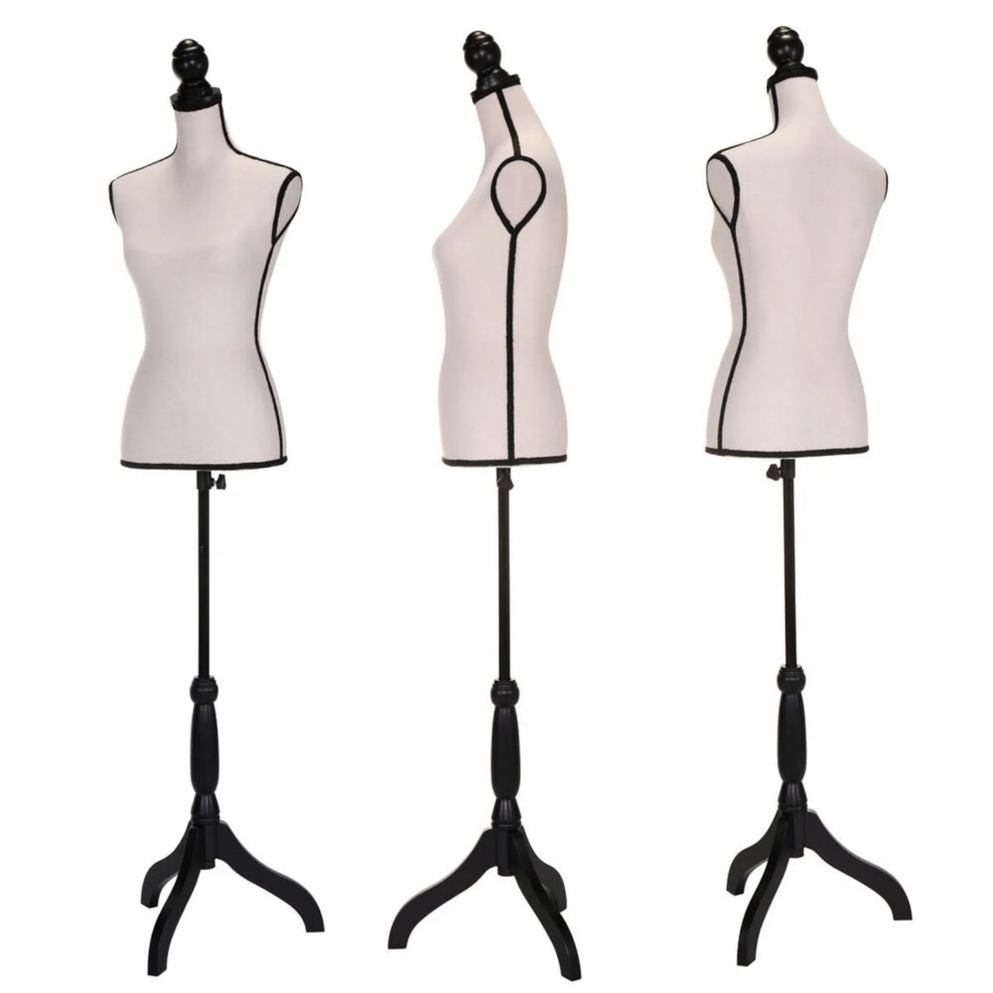 US Female Model Dress form, Human Torso, Adjustable Tripod Stand, Human Model