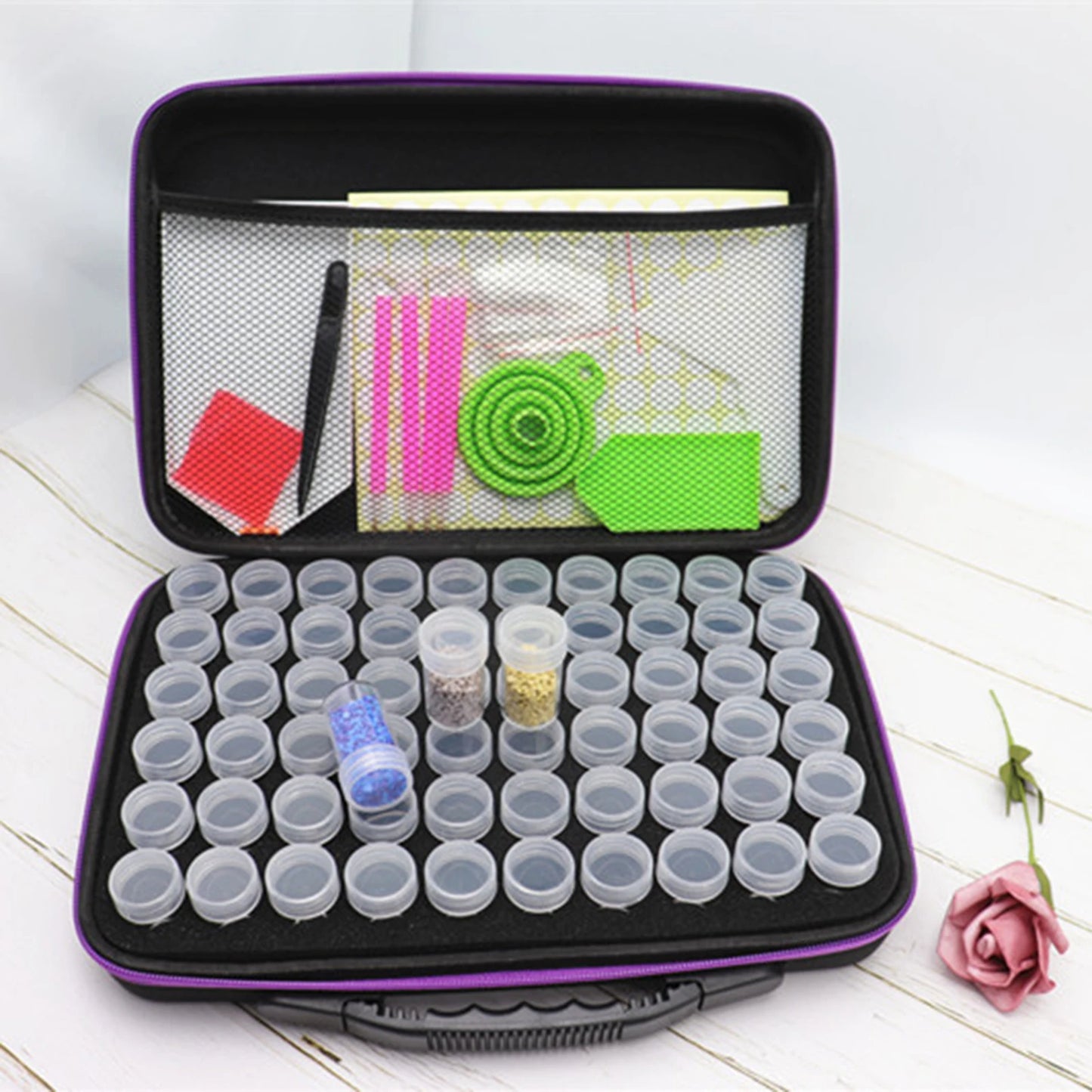 60 Slots Diamond Painting tools Accessories Beads Carry Case Diamond Embroidery Tools Handbag