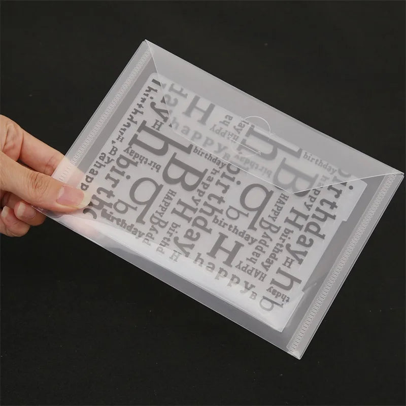 Plastic Storage Envelopes For Cutting Dies Stamp Storage DIY Scrapbooking Tool