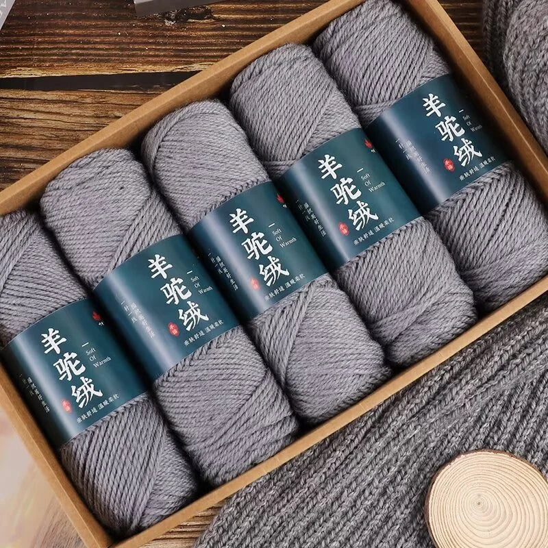 5 rolls/500g 5 rolls/500g Handwoven alpaca wool yarn, thick wool rod, needle thread, jacket, sweater, knitting scarf thread