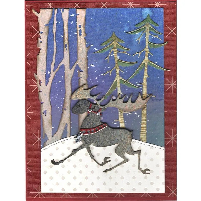 Reindeer and Christmas Tree Metal Cutting Dies Scrapbooking Card Making