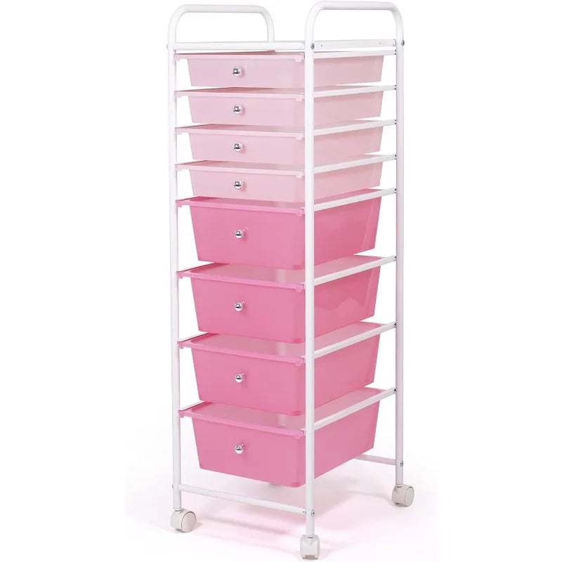 8 Drawer Rolling Storage Cart with Wheels