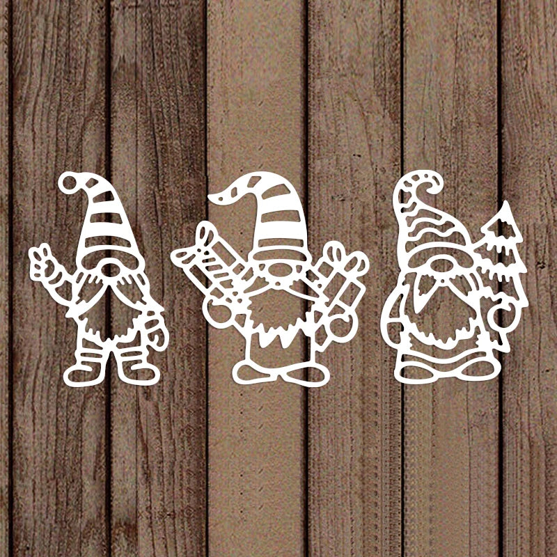 2024  Cutting Dies Gnome Santa Claus for Scrapbooking, Paper Card Making