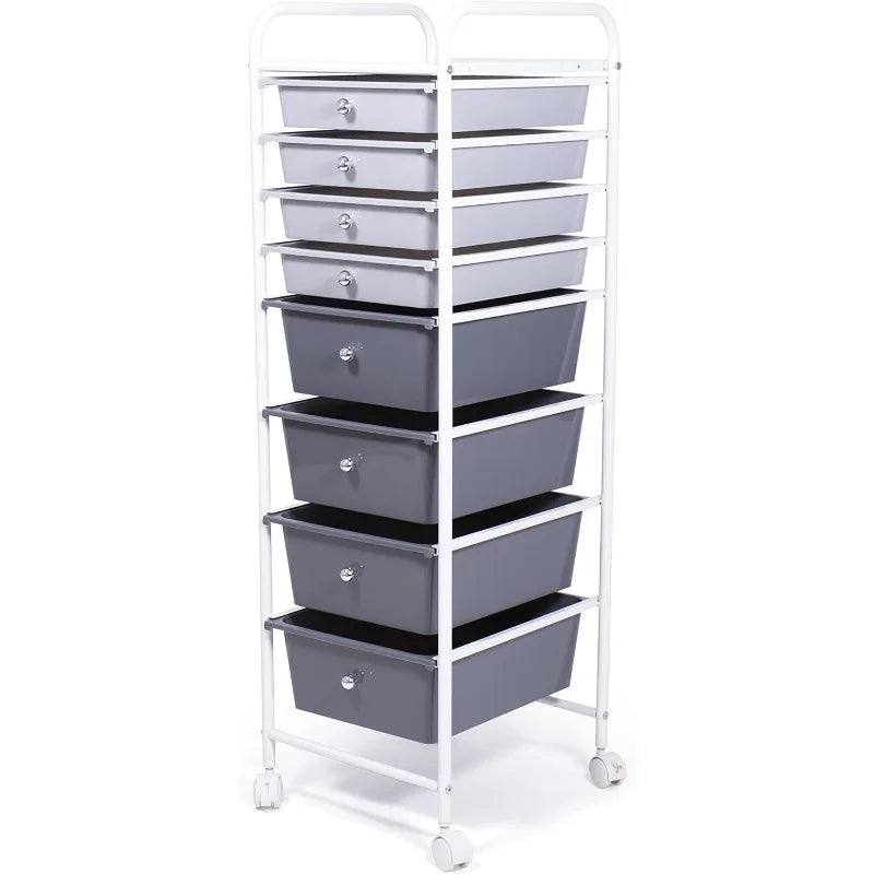 8 Drawer Rolling Storage Cart with Wheels