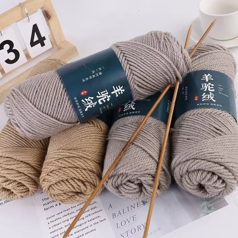 5 rolls/500g 5 rolls/500g Handwoven alpaca wool yarn, thick wool rod, needle thread, jacket, sweater, knitting scarf thread