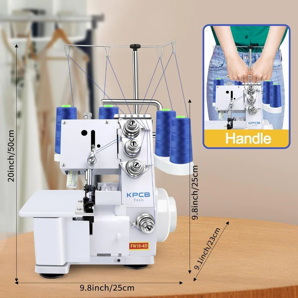 Serger Sewing Machine w/ Heavy-Duty Durable Metal Frame Overlock